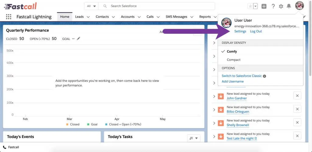 Click Org Settings - We Are Here To Help