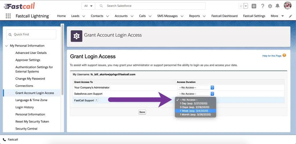 Grant Fastcall Access - We Are Here To Help